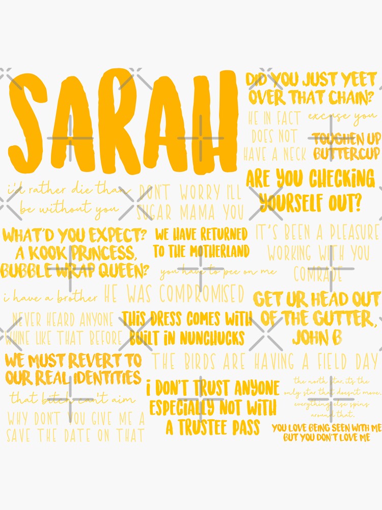 sarah-outer-banks-quotes-sticker-for-sale-by-mutualletters-redbubble