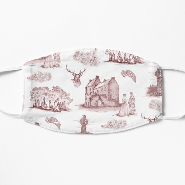 Highlander Toile in Burgundy Flat Mask