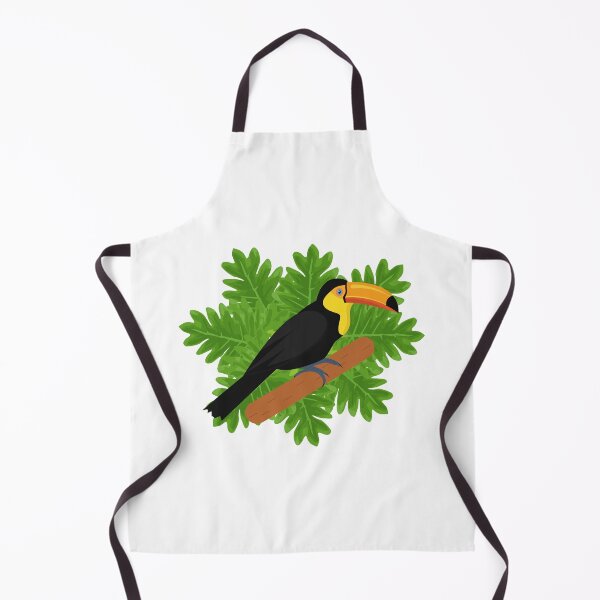 Item preview, Toucan illustration with tropical leaves designed and sold by GulArt.