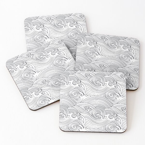 Item preview, Wave doodle, geometric pattern designed and sold by drifti.