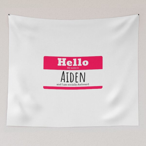 Item preview, Hello I am Aiden and I am socially awkward designed and sold by IcyTees.