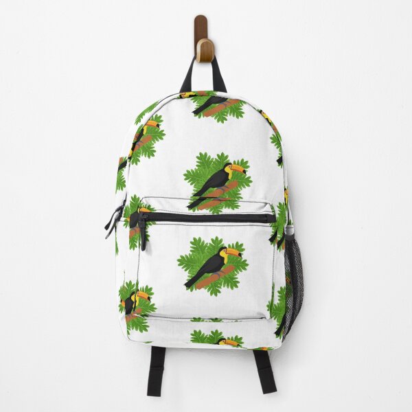 Item preview, Toucan illustration with tropical leaves designed and sold by GulArt.