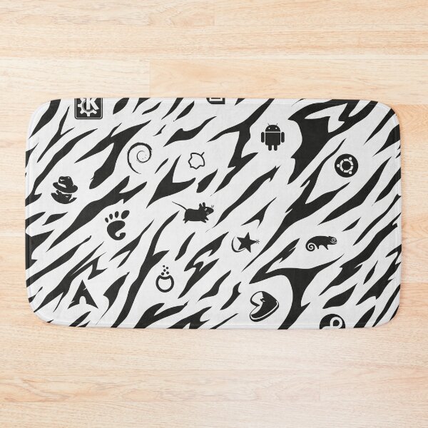 Item preview, Zebra camouflage pattern with Linux logos designed and sold by Exilant.