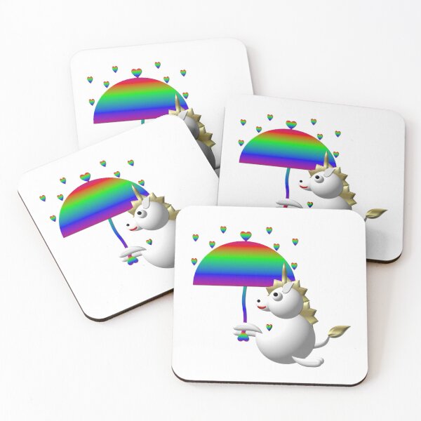 Item preview, Cute unicorn with an umbrella designed and sold by Artist4God.