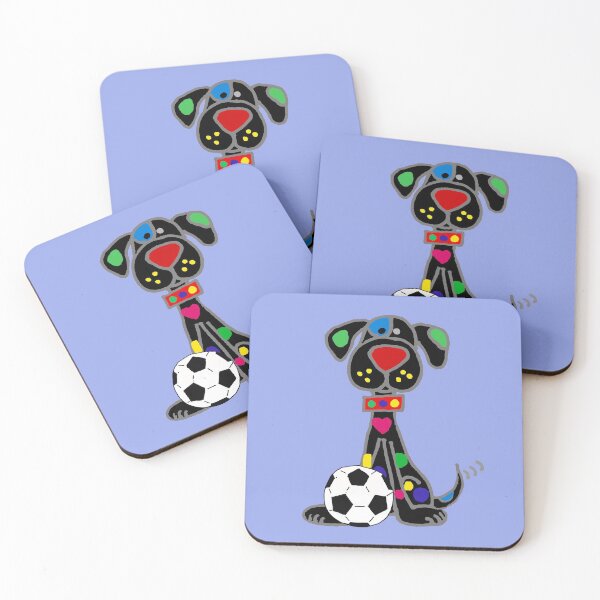 Item preview, Cool Black Dog Playing Soccer Sports designed and sold by Nature's Fancy.