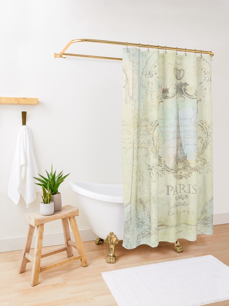 Alternate view of Paris Embrace Shower Curtain