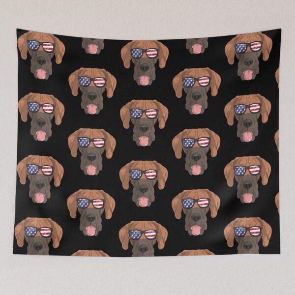 Item preview, Patriotic Great Dane Dog Merica American Flag designed and sold by fatamyfan1.