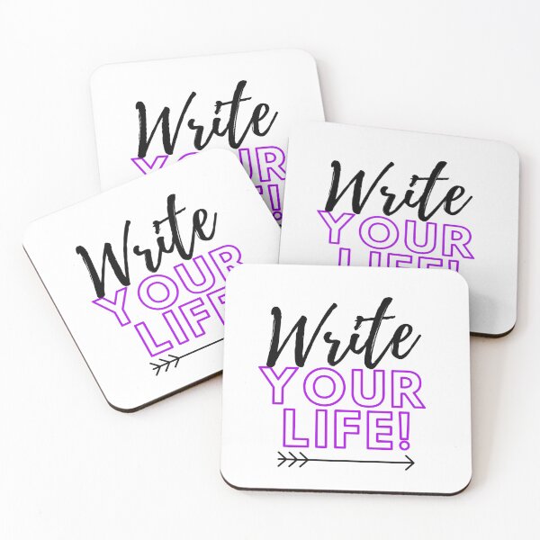 Write Your Life Coasters (Set of 4)