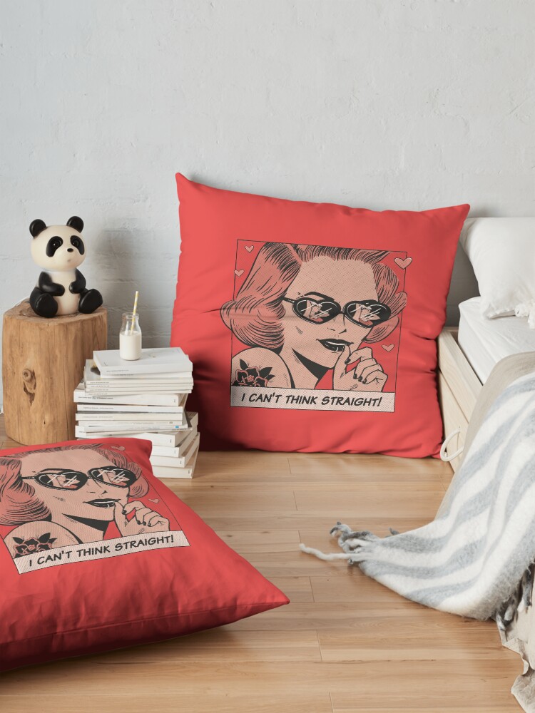 Alternate view of I Can't Think Straight Floor Pillow
