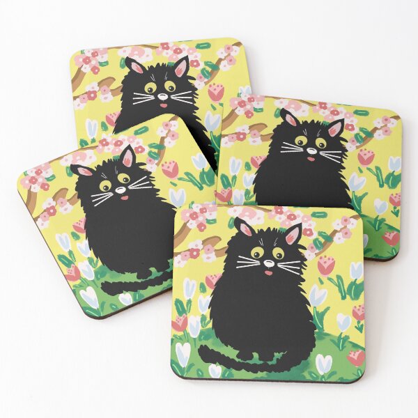 Item preview, Black cat in the garden designed and sold by OakendOriginals.
