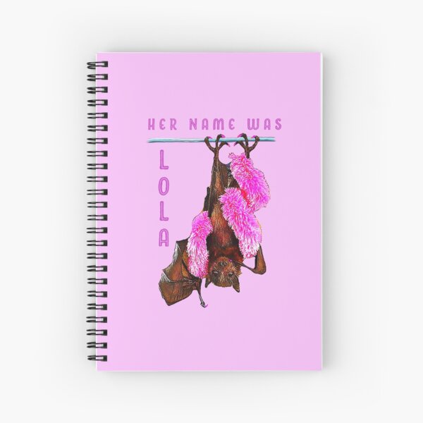 Batzilla - Lola the Showbat Pink background Spiral Notebook