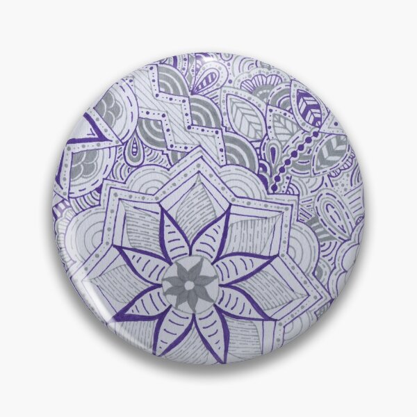 Item preview, Purple & Light Grey Mandala Improvisation designed and sold by MarisaGoncalves.