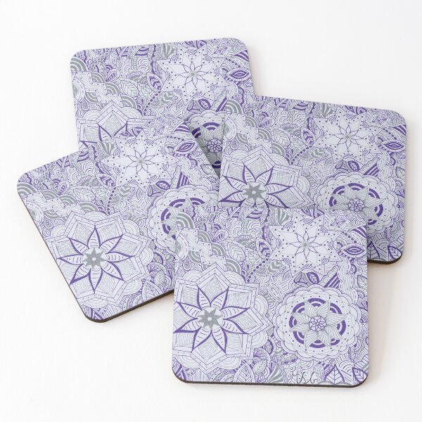 Item preview, Purple & Light Grey Mandala Improvisation designed and sold by MarisaGoncalves.