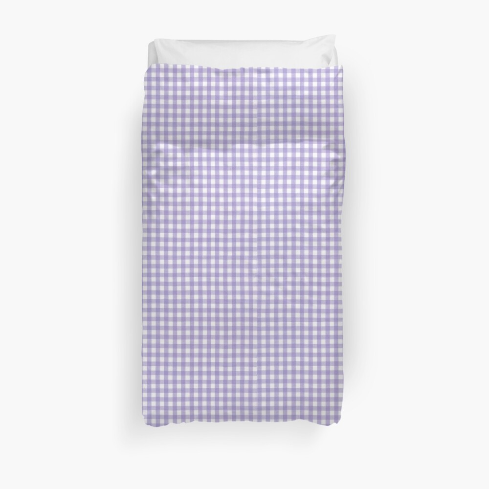 "Purple gingham " Duvet Cover by viripasta Redbubble