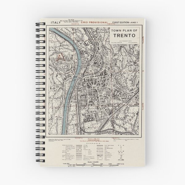 Item preview, Vintage Map of Trento Italy (1943) designed and sold by BravuraMedia.