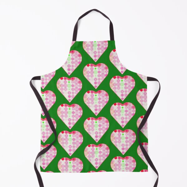 Aperçu de l'œuvre rose rouge cercle vert coeur rouge fond vert créée et vendue par miaterinka.