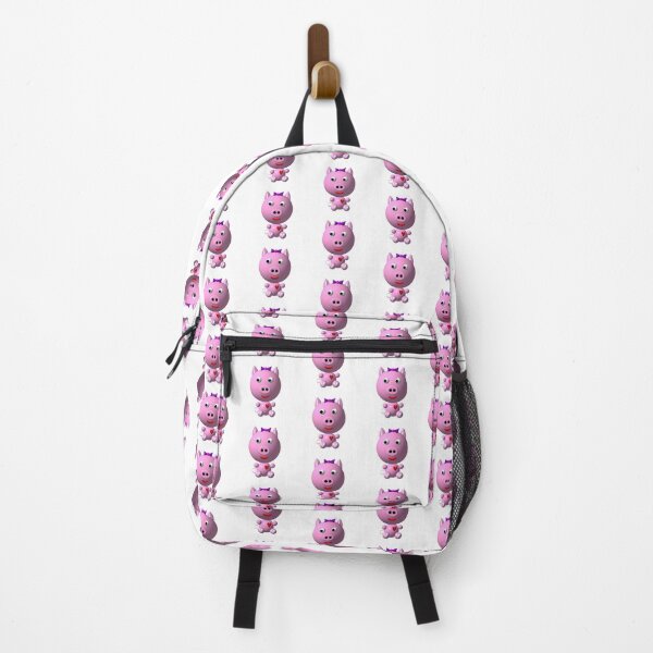 Item preview, Cute pink pig wearing a purple bow designed and sold by Artist4God.