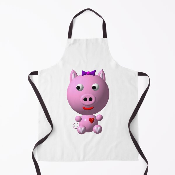 Item preview, Cute pink pig wearing a purple bow designed and sold by Artist4God.