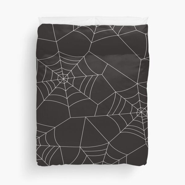 halloween spider web Duvet Cover
