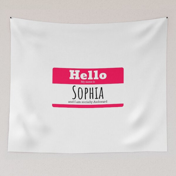 Item preview, Hello I am Sophia and I am socially awkward designed and sold by IcyTees.