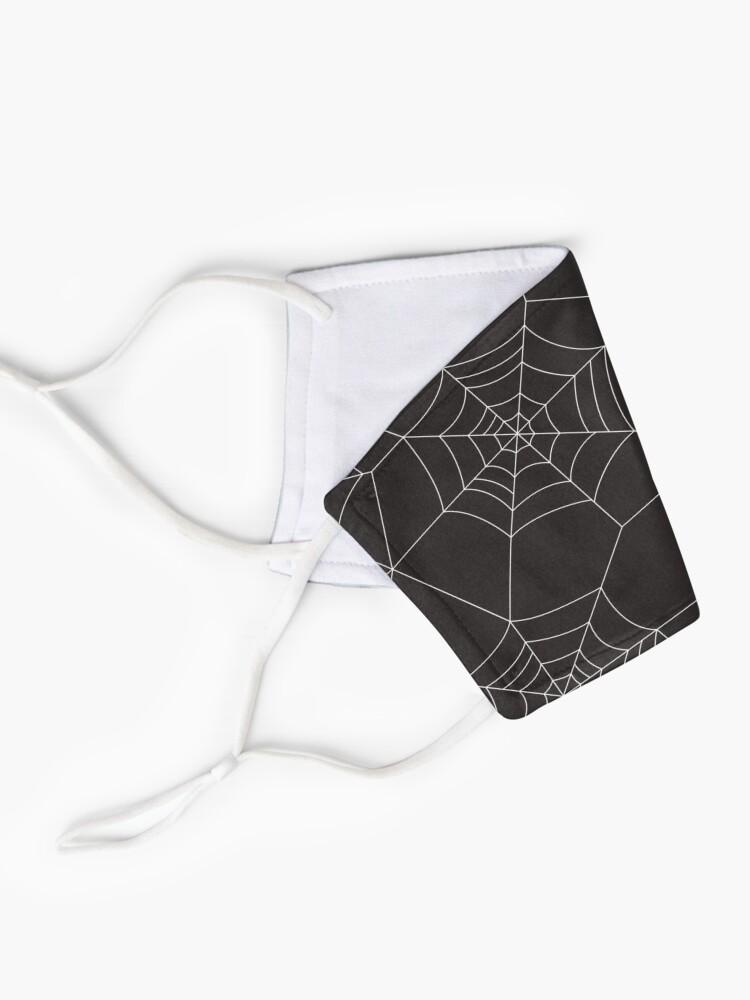 Alternate view of halloween spider web Mask