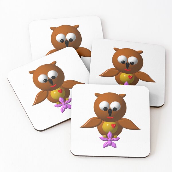 Item preview, Cute owl with orchid designed and sold by Artist4God.