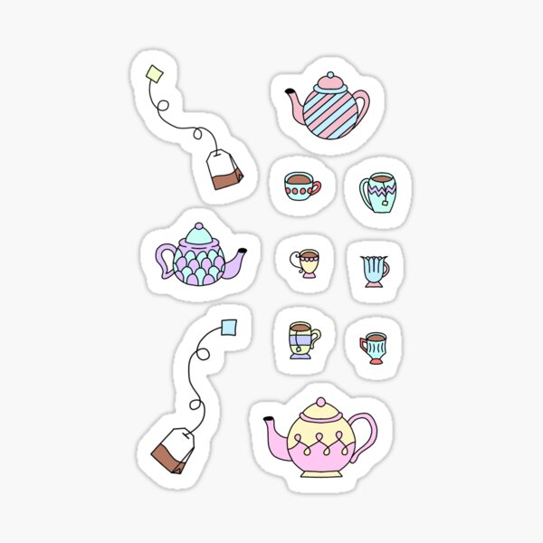 Paquete de pegatinas Tea Bujo (color) Pegatina