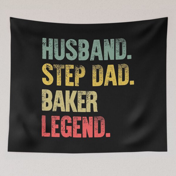 Item preview, Funny Men Vintage T Shirt Husband Step Dad Baker Legend designed and sold by Bendthetrend.