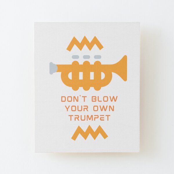 TRUMPET Wood Mounted Print