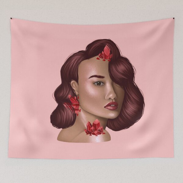 Item preview, Ruby Portrait With Background designed and sold by TheDoggoDraws.