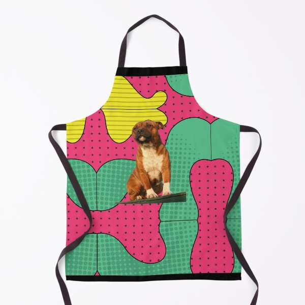 Item preview, Staffy silhouette bright colours designed and sold by Beyond Words.