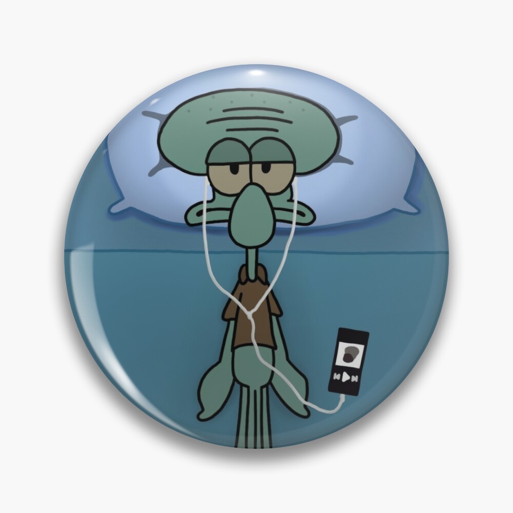 Squidward Listening To Music In Bed