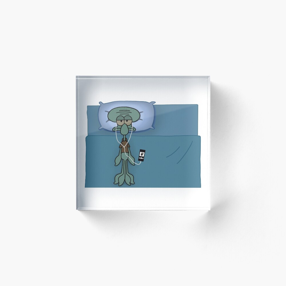 Squidward in bed