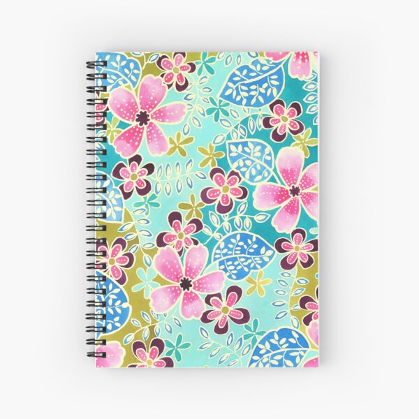 Tropical Floral Batik Spiral Notebook