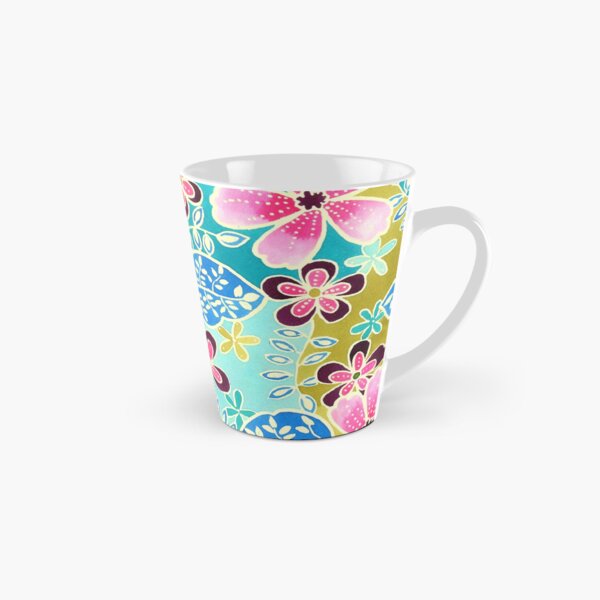 Tropical Floral Batik Tall Mug