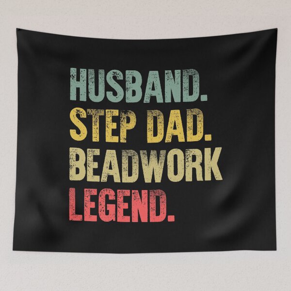 Item preview, Funny Men Vintage T Shirt Husband Step Dad Beadwork Legend designed and sold by Bendthetrend.