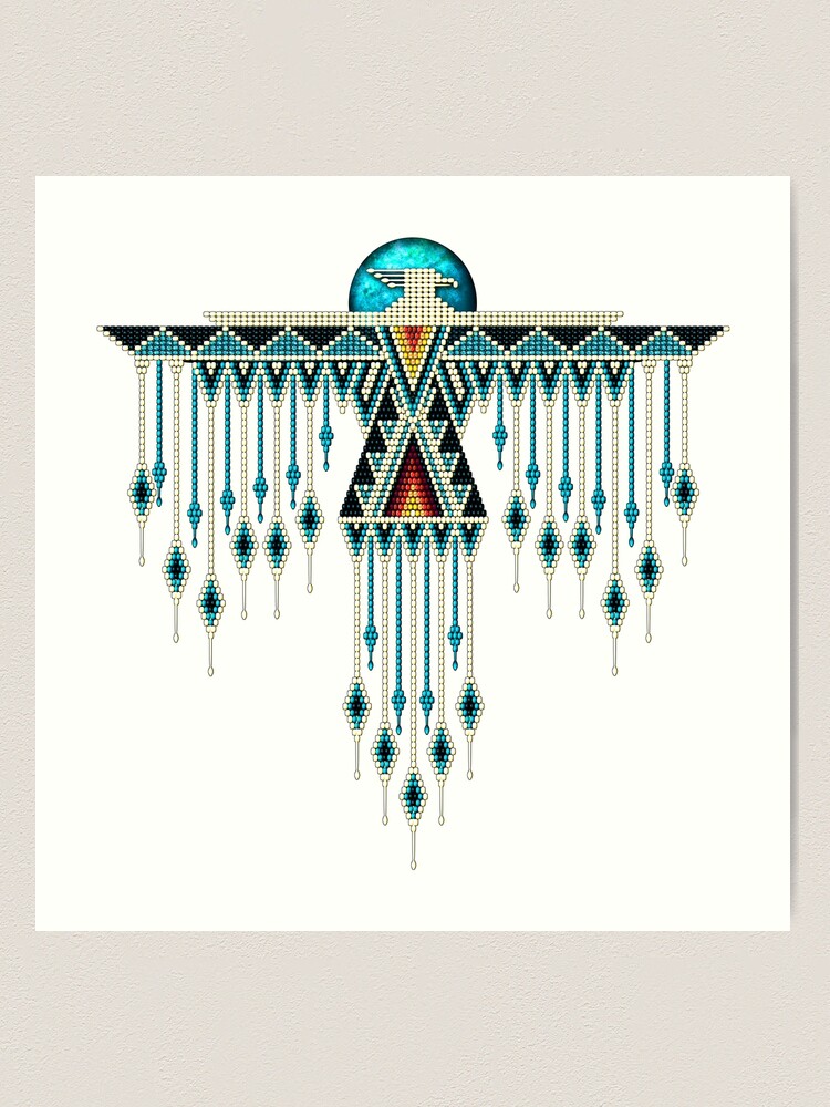 Native American Southwest-Style Turquoise Thunderbird | Art Print