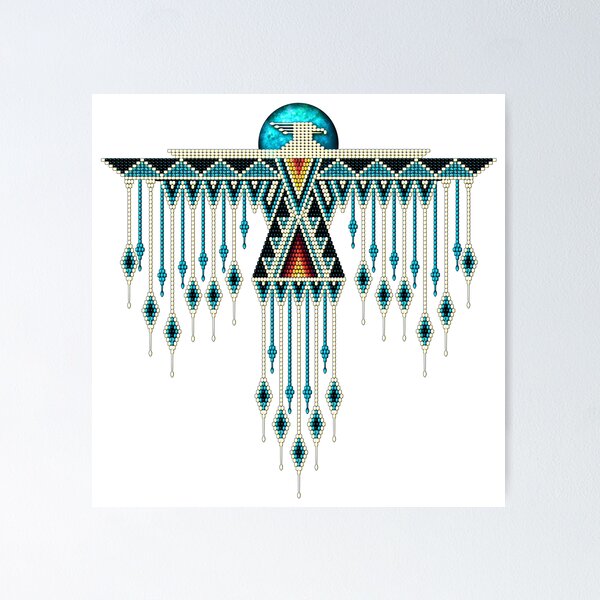 Native American Southwest-Style Turquoise Thunderbird Poster