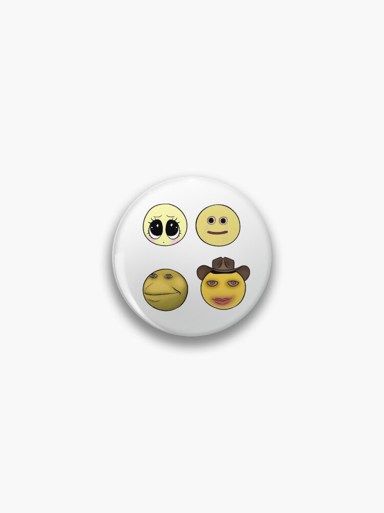 Cursed Emoji Meme Pins and Buttons for Sale