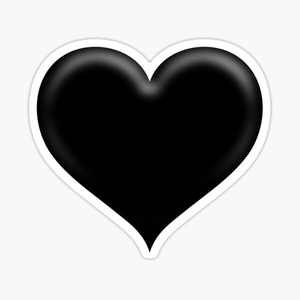 Black Heart Emoji Sticker