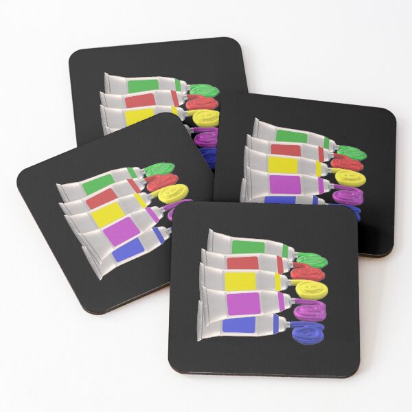 Item preview, Colorful Vibrant Artist Paints (Black Background) designed and sold by ArtByLM.