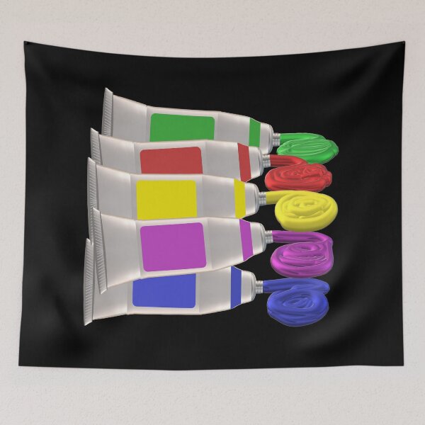 Item preview, Colorful Vibrant Artist Paints (Black Background) designed and sold by ArtByLM.