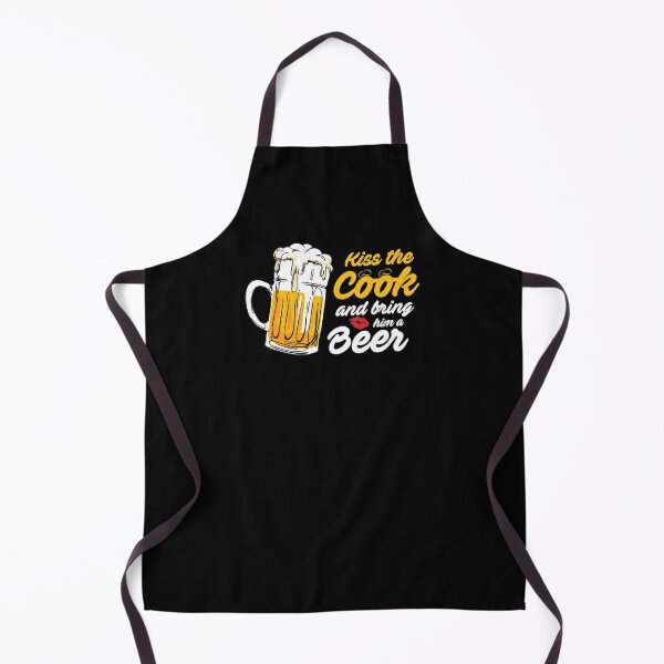 Custom Housewife Kiss The Cook And Bring Him A Beer Cooking Aprons,Funny Fashion Chef Apron Applies To Men And Women XUJIAN