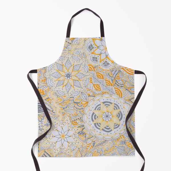 Item preview, Yellow & Light Grey Mandala Improvisation designed and sold by MarisaGoncalves.