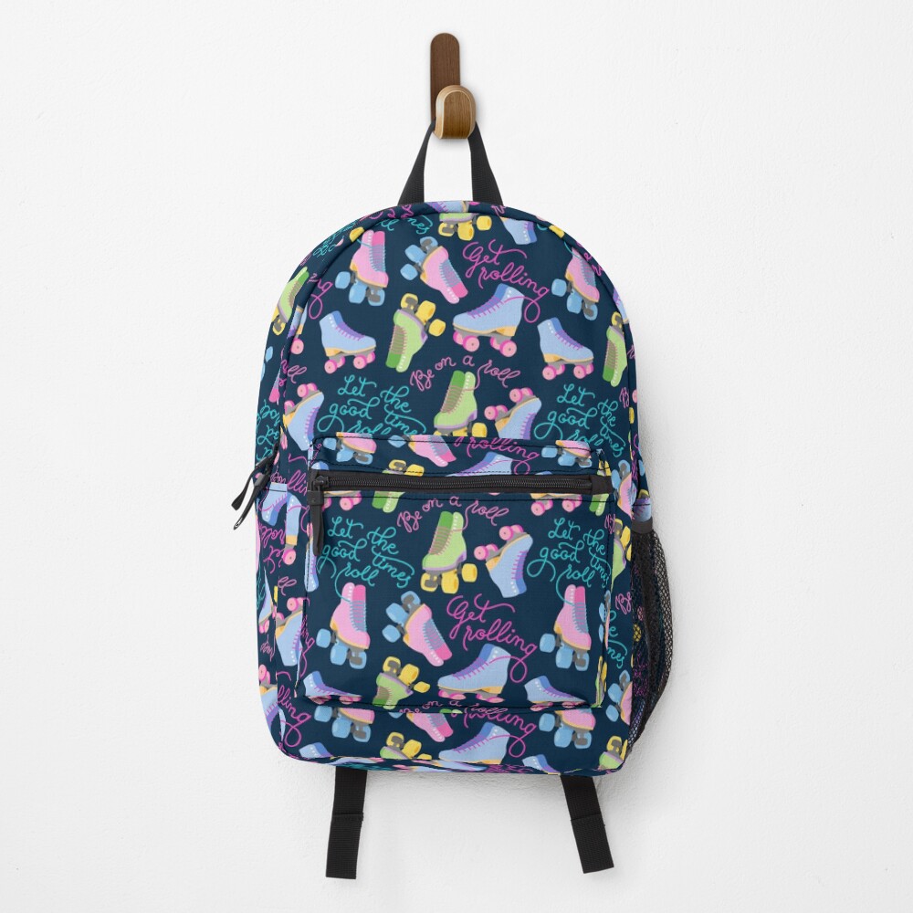 navy blue rolling backpack