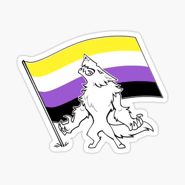 Item preview, Nonbinary Pride Werewolf designed and sold by SammyHarlan.