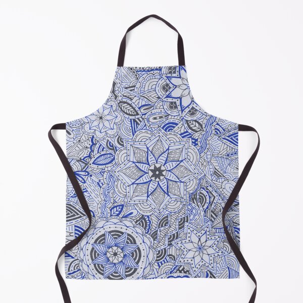 Item preview, Royal Blue & Dark Grey Mandala Improvisation designed and sold by MarisaGoncalves.