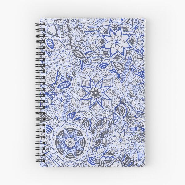 Item preview, Royal Blue & Dark Grey Mandala Improvisation designed and sold by MarisaGoncalves.