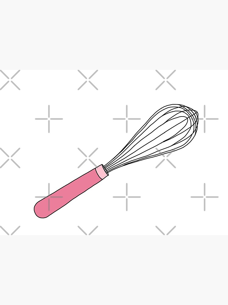 Pink Handle Wire French Whisk Art Board Print for Sale by