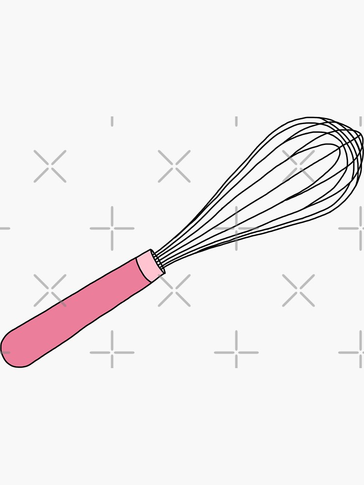 Pink Handle Wire French Whisk Sticker for Sale by laladoodles
